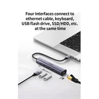 Ugreen - USB-C to USB3.0 Ethernet Adapter 1000 Mbps (CM475 / 20932), gray/black – Bild 4