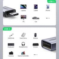 Ugreen - USB-C to USB-A OTG adapter (US270 / 50283), gray/black – Bild 5