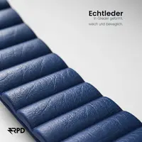RPD Aurum Lederarmband Magnet Premium für Apple Watch 38/40/41/42mm - Mitternachtsblau – Bild 2