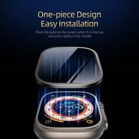 Apple Watch Ultra 1/2 49 mm - Pellicola protettiva in vetro temperato DUX, resistente ai graffi 9H, nero – Bild 7