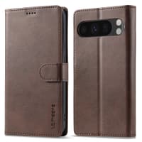 Google Pixel 10 / 10 Pro - LC.IMEEKE Wallet Etui mit 3 Kartenfächern & Magnetverschluss, Braun – Bild 1