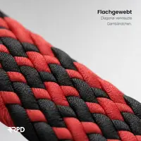 RPD Magnos Magnet Armband Nylon Geflochten für Apple Watch 38/40/41/42mm - Z-Muster Schwarz/Rot – Bild 2