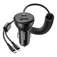 Baseus - Circular Car Charger 60W U-C / C-L Schwarz – Bild 1