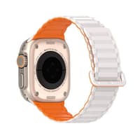 Apple Watch - DUX KJ Version Strap (42-49mm) Weiss-Orange – Bild 3