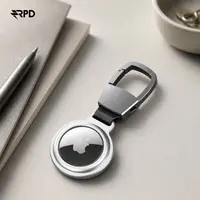 AirTag Schlüsselanhänger - RPD Metall Case, magnetischer Verschluss, Silber – Bild 2