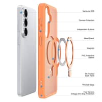 Samsung Galaxy S26 - Serie Dux Ducis Yind con funzione Magsafe e stand, arancione – Bild 9