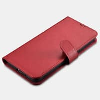 iCarer Samsung S22+ Echt leather Flip Buch Case Rot – Bild 4