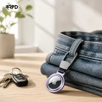 AirTag Keychain - RPD Metal Case, Magnetic Closure, Purple – Bild 4