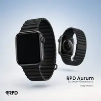 RPD Aurum Lederarmband Magnet Premium für Apple Watch 38/40/41/42mm - Schwarz – Bild 5