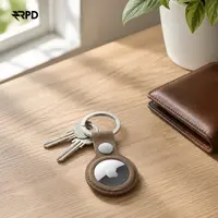 Porte-clés AirTag - RPD Coque aspect sergé tissé, Marron – Bild 5