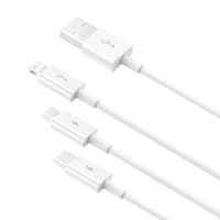 Baseus - Serie Superior - Cavo di ricarica rapida USB a M+L+C, 3,5A 1,5m, bianco (CAMLTYS-02) – Bild 8