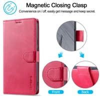 Google Pixel 9 / 9 Pro - LC.IMEEKE Wallet Etui mit 3 Kartenfächern & Magnetverschluss, Pink – Bild 8