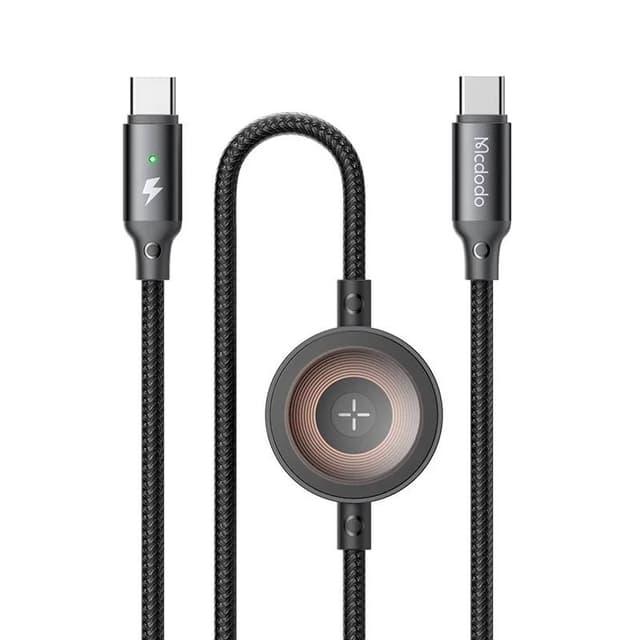 McDodo - 2 in 1 USB-C cable for iPhone & Apple Watch 60W, 1.5m, black