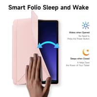 Samsung Galaxy Tab S10 FE/S9 FE/S9 - Dux Ducis Magi Series, custodia flip stand-up, rosa – Bild 8