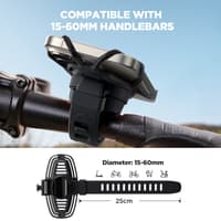 Joyroom - Support de téléphone portable en silicone pour vélo, noir (JR-ZS382) – Bild 5