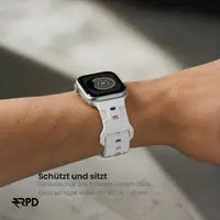 RPD Lattice Silicone Strap Plaid Pattern for Apple Watch 38/40/41/42mm - White – Bild 4