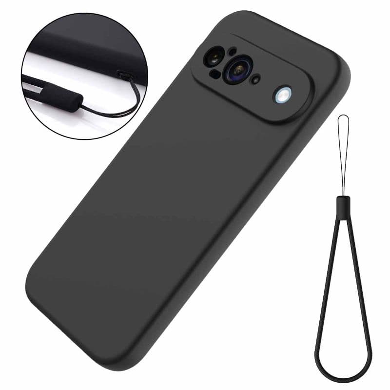 Google Pixel 9 - Housse de protection en silicone, noir – 4