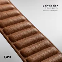RPD Aurum Lederarmband Magnet Premium für Apple Watch 38/40/41/42mm - Cognac – Bild 2