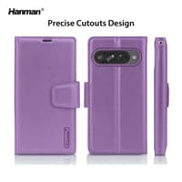 Google Pixel 10 / 10 Pro - Hanman Mill Flip Case mit 3 Kartenfächern, lila – Bild 2