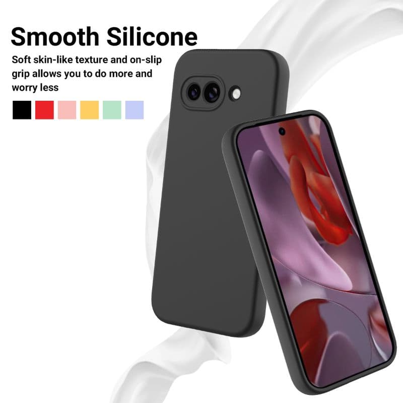 Google Pixel 9a - Custodia protettiva in silicone, nero – 4