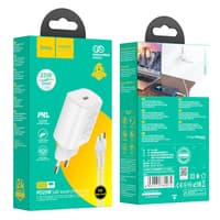 Hoco - PD25W charger set with Lightning-to-Type-C cable, compatible with iPhone, white – Bild 9