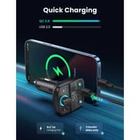 Ugreen - Trasmettitore FM Bluetooth per auto con QC/PD (CD229 / 80910), grigio/nero – Bild 4