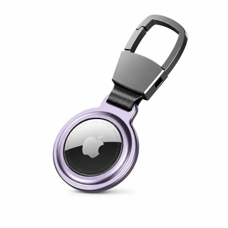 AirTag Keychain - RPD Metal Case, Magnetic Closure, Purple