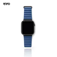 RPD Aurum Lederarmband Magnet Premium für Apple Watch 38/40/41/42mm - Mitternachtsblau – Bild 1