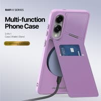 Dux Ducis - Galaxy S25 Edge - Rafi II Magnetic Case with Kickstand & Card Slots, Purple – Bild 5