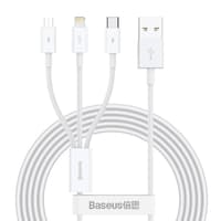 Baseus - Serie Superior - Cavo di ricarica rapida USB a M+L+C, 3,5A 1,5m, bianco (CAMLTYS-02) – Bild 1