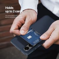 Dux Ducis - Galaxy S25 Edge - Rafi II Magnetische Hülle mit Kickstand & Kartenfächern, Blau – Bild 9