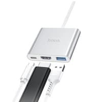 Hoco HB14 USB-C Adapter for USB | HDMI | USB-C Silver – Bild 2