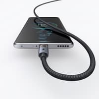 McDodo - 3-in-1-Kabel, transparent, USB-A auf C + Lightning + Micro-USB, 1,2 m, schwarz – Bild 3