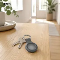 AirTag Protective Case - RPD Soft Silicone Cover with Key Ring (Advanced Ash), Gray – Bild 5