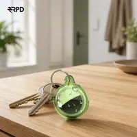 AirTag Schlüsselanhänger - RPD TPU Case, wasserabweisend, transparent, Grün – Bild 4
