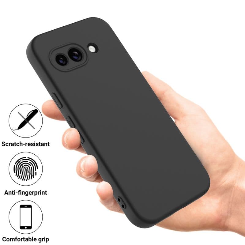 Google Pixel 9a - Custodia protettiva in silicone, nero – 3