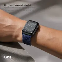 RPD Magnos Magnet Armband Nylon Geflochten für Apple Watch 38/40/41/42mm - Blau/Weiss gestreift – Bild 4