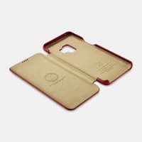 Samsung Galaxy S9 - iCarer genuine leather flip case navy blue – Bild 3