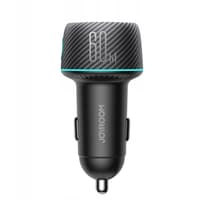 Joyroom - JR-CCN01 60W 1A+1C Multi-Color Car Charger with Light Button-Black – Bild 9