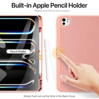Apple iPad 7/8/9 10.2 - Dux Ducis Domo Series, stand-up flip case, pink – Bild 2