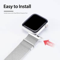 Apple Watch - DUX Milanese Version Strap - 38mm/40mm/41mm/42mm(10.Gen), Silver – Bild 5