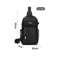 Okade - Sport Bauchtasche Dunkelgrau - Sling Bag Crossbody Shoulder Bag, Black – Bild 3