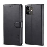 iPhone 7/8/SE 2020/SE 2022 - LC.IMEEKE Custodia a portafoglio con 3 scomparti per carte e chiusura magnetica, nero – Bild 1