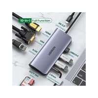 Ugreen - USB-C Hub 10-in-1 with audio, HDMI, VGA, LAN, SD/TF & PD (CM179 / 80133), gray/black – Bild 7
