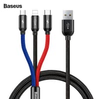 Baseus 3 in 1 USB Kabel 30cm (Micro-USB, Type C, Lightning) CAMLT-ASY01 – Bild 1