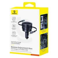 Baseus Enjoyment Max Car Charger - 60W Dual USB-C Retractable Cable, Rotatable Design - Black – Bild 8