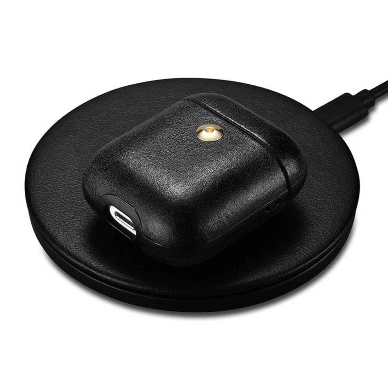 AirPods 1/2 Case - iCarer Genuine Crazy Horse Leather Black (IAP041-BK) – 4
