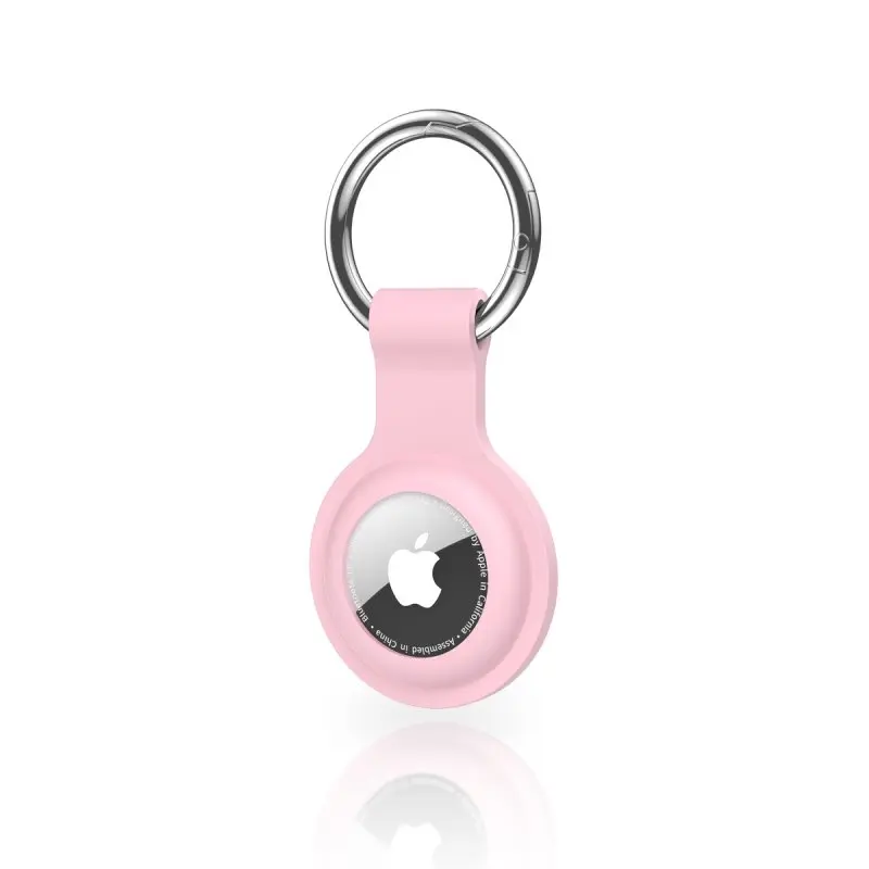 AirTag Schutzhülle - RPD Weichsilikon-Hülle mit Schlüsselring, Pink