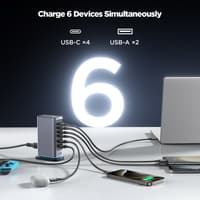 Joyroom - Chargeur multi-ports 65W, gris foncé (EU) (JR-TCM02) – Bild 6
