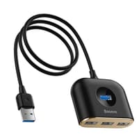 Baseus - 4-in-1 USB HUB adapter, 1m, black (CAHUB-AY01) – Bild 2